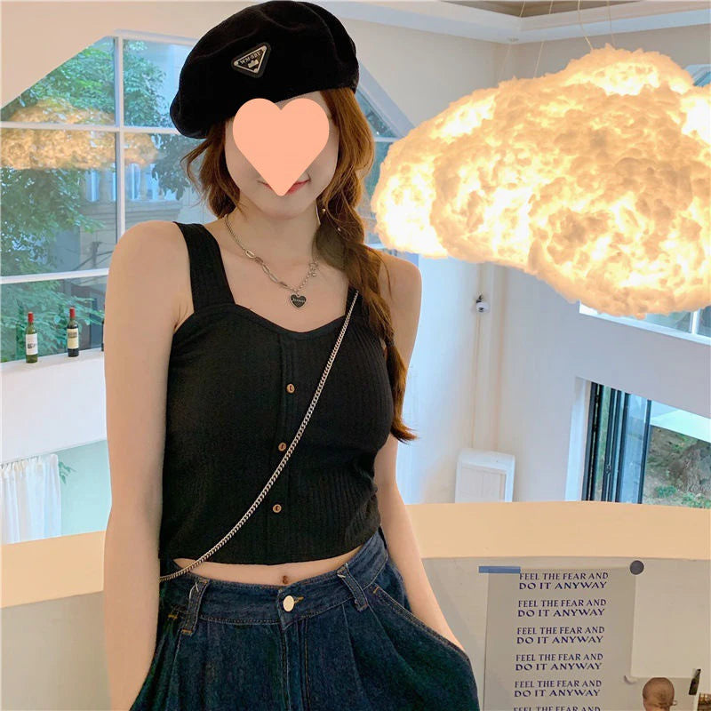 Cropped Tops with Bra Pads