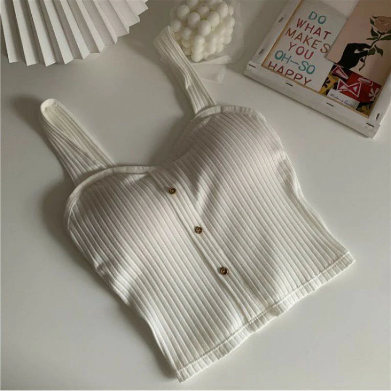 Cropped Tops with Bra Pads